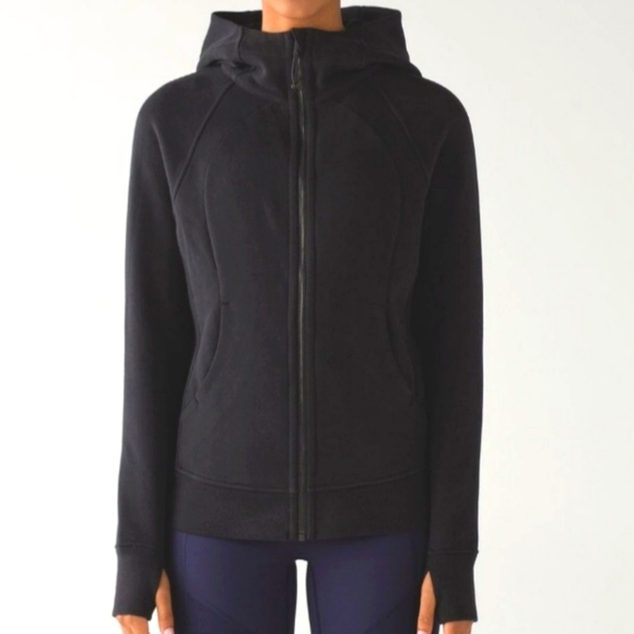 SOLD Lululemon Scuba Hoodie  Light Cotton Fleece size 10 in Black - Picture 2 of 7